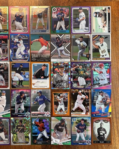 Lot of 50 Baseball MLB Serial Numbered Cards - Bowman / Prizm / Heritage - Foto 3 di 3