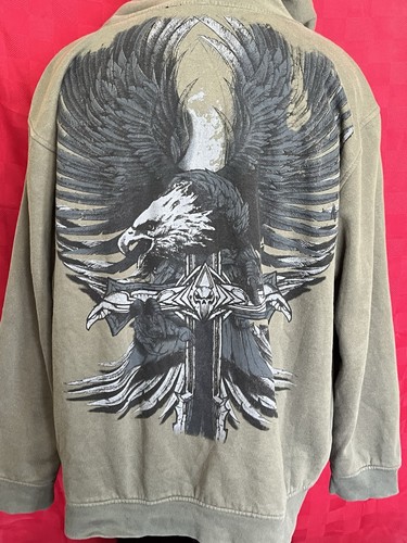 VINTAGE MMA Elite Hoodie Sweatshirt Gr. 2XL Reißverschluss Long John GEFÜTTERT Fighting Y2K - Bild 13 von 15