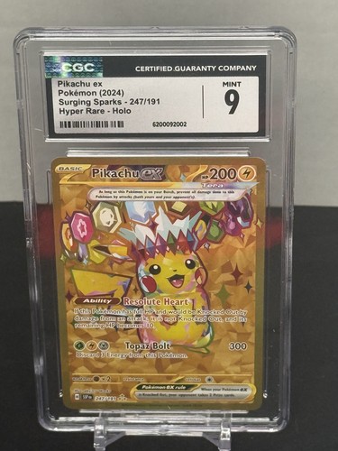 Pikachu ex graded CGC 9 for sale on eBay