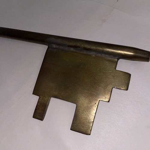 Vintage Hobby / Scratch Built XL Brass Skeleton Style Key - 0.5kg - 34.75cm - Picture 3 of 9