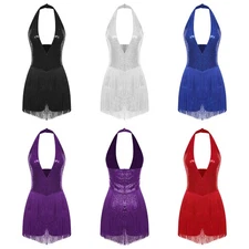 Womens Dancewear Disco Jumpsuit One-piece Bodysuit Rave Streetwear Halloween