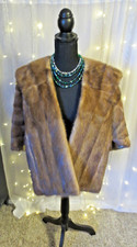 Vintage Gorgeous Mink Fur Stole Cape Capelet