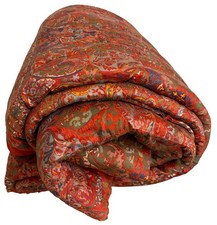 Rare Vintage Ralph Lauren Galahad Paisley Red Sateen Full Queen Comforter