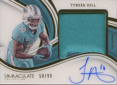 Tyreek Hill 2024 Immaculate On Card Auto Autograph Patch