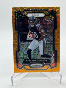 2023 PANINI PRIZM ROSCHON JOHNSON RC #314 ORANGE DISCO PRIZM SP CHIECAGO BEARS