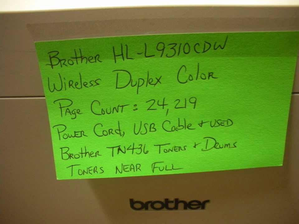 Brother HL-L9310CDW Wireless Duplex Color Printer Page Count 24,219 - Image 2 of 4