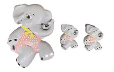 Vintage 50s Nursery Wall Decor Girls Room Elephants Marching Wall Mount