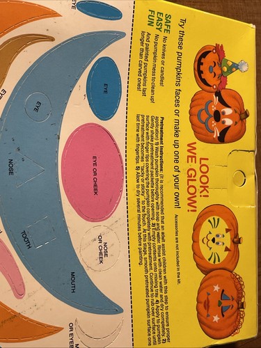 Vintage 1988 PAAS Halloween Pumpkin Decorating Kit Retro New Old Stock Art Decor - Picture 5 of 8
