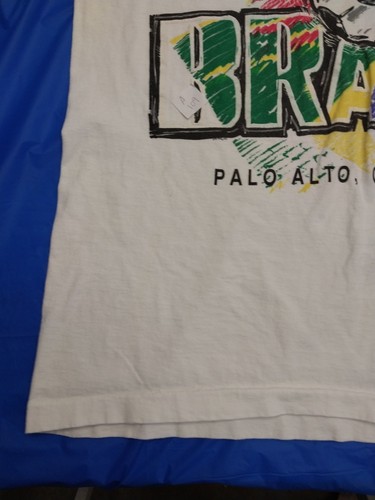 Vtg World Cup USA vs Brazil July 4, 1994 Palo Alto World Cup Soccer T Shirt L/XL - Picture 2 of 18