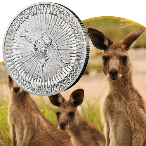 Moneda Animal, Frontal Canguro Australiano, Trasero Retrato Reina Moneda Conmemorativa - Imagen 9 de 11