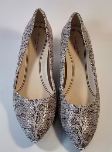 Cole Haann Grand Ambition Women's 11B Pointed Toe Faux Snakeskin Wedge Heel - Picture 3 of 10