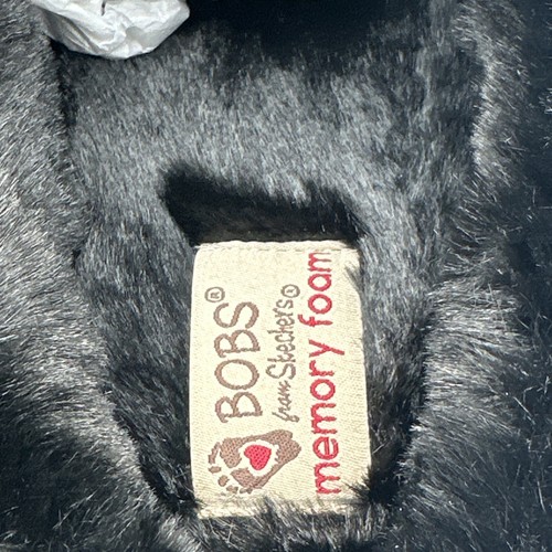 Skechers Damen Gr. 10 Memory Foam Bobs Slipper Schuhe schwarz Kunstfell gefüttert NEU - Bild 5 von 8