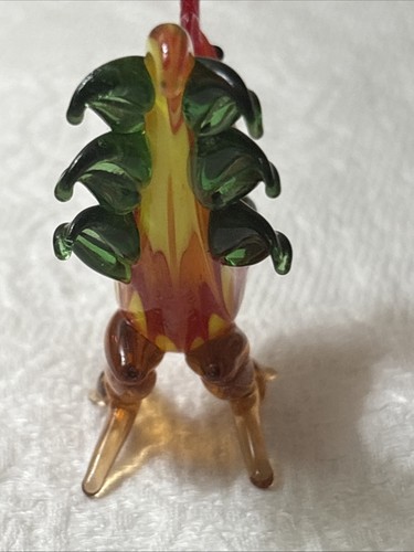 Lote de 3 loros de cristal soplado a mano de Murano, peces, gallos mediados de siglo Italia - Imagen 7 de 18