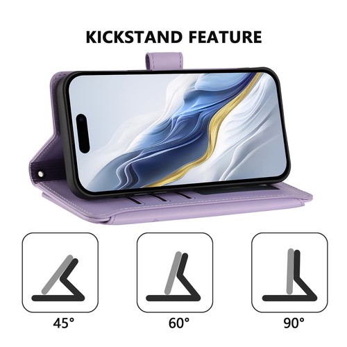 Wallet Case For iPhone Samsung Huawei Zipper Leather Card Bag Flip Stand Cover - Picture 6 of 25