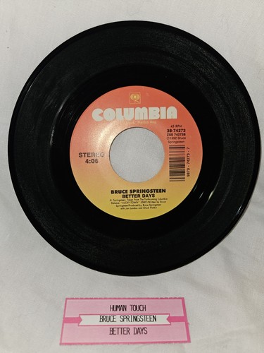 4 Bruce Springsteen Hits on 45 Rpm Records... Vintage Jukebox - Picture 4 of 9