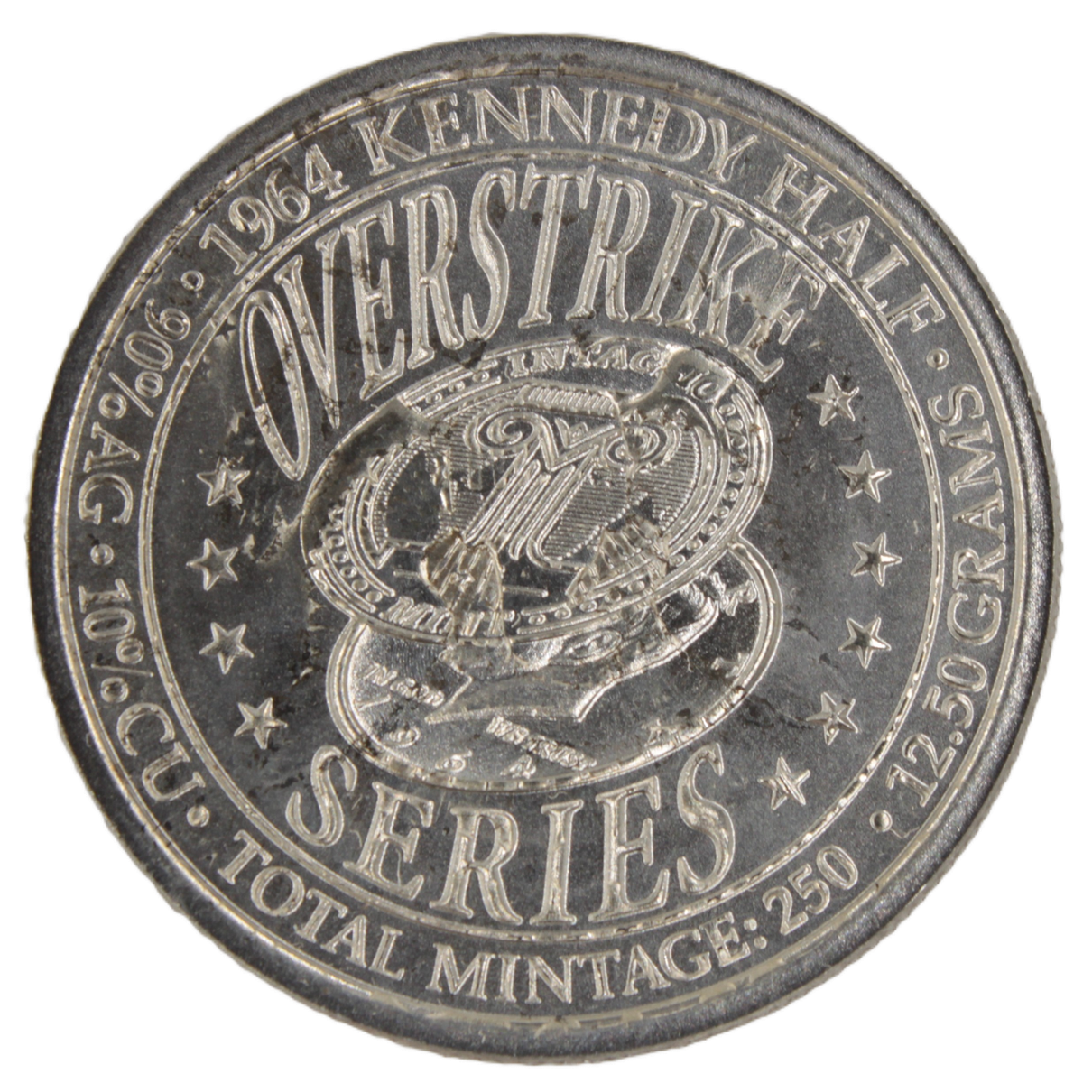 Overstrike #1 2024 Peace Silver Dollar; Kennedy 90% Half Coin