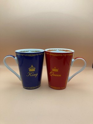 Konitz Germany King & Queen with Crown Tea Coffee Mug 12oz Set of 2