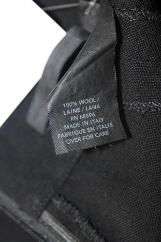 Donna Karan Collection Womens Zippered High-Waisted Straight Pants Black Size L - Picture 6 of 7