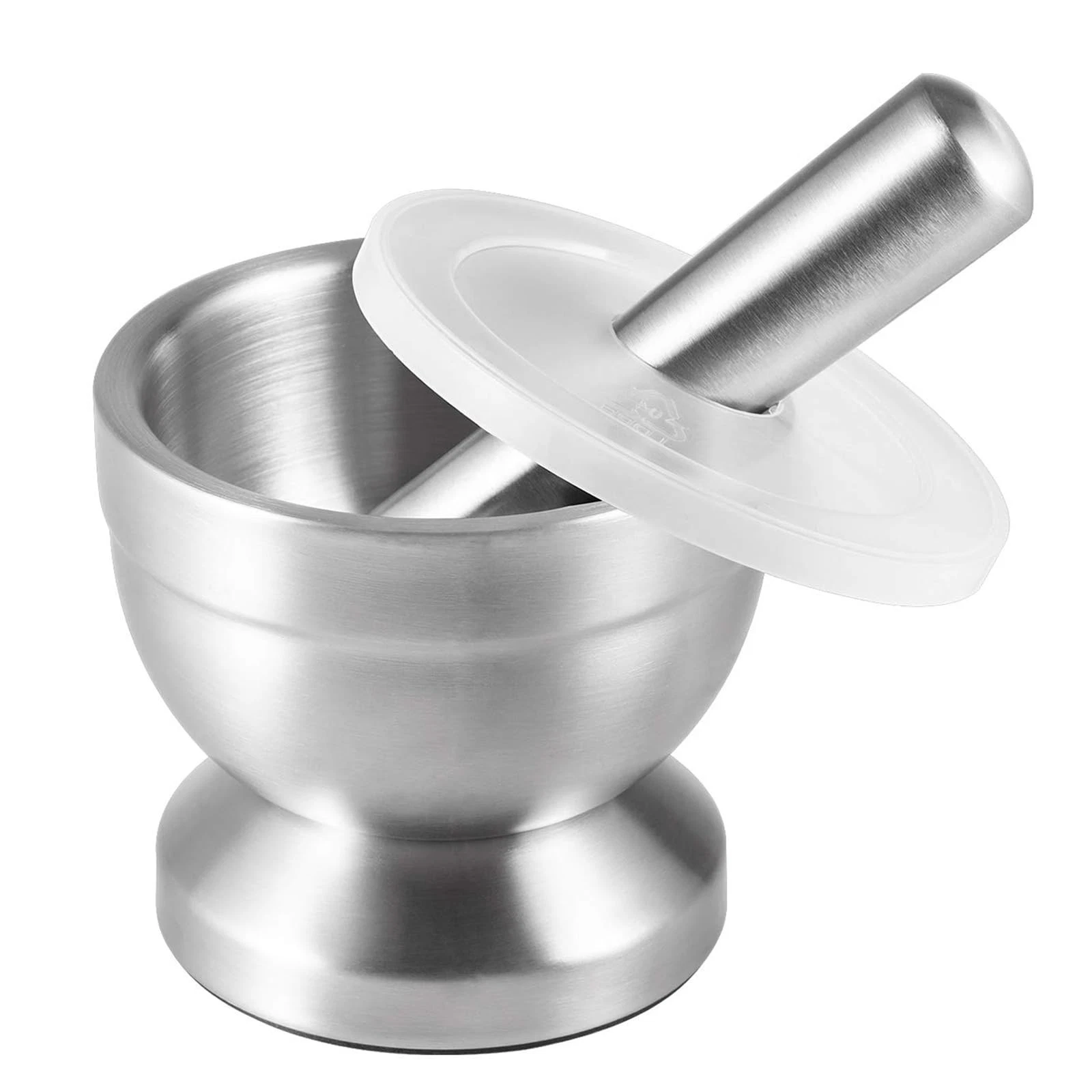 Stainless Steel Mortar and Pestle Set Spices Herbs Grinder for Kitchen Lab Sa...