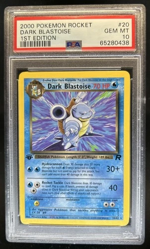 2000 Pokemon Team Rocket First Edition Dark Blastoise #20/82 PSA 10 GEM MINT