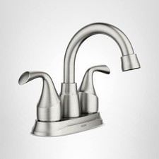 Moen Idora Spot Resist Brushed Nickel 2-Handle 4-inch Centerset Bathroom Faucet