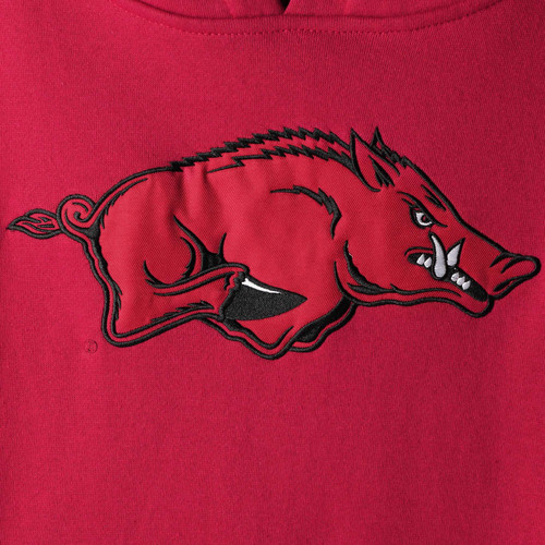 Women's Stadium Athletic Cardinal Arkansas Razorbacks Big Logo Pullover Hoodie - Picture 5 of 5