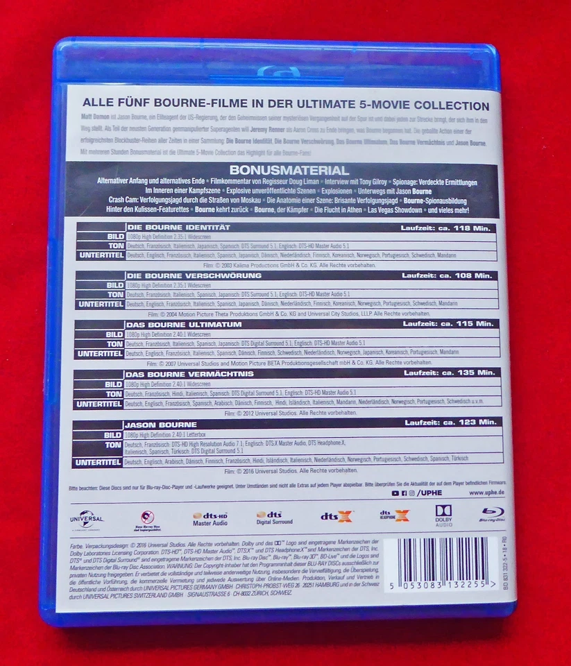 Bourne, The Ultimate 5-Movie Collection, Blu-ray Disc, guter Zustand - Bild 2 von 3