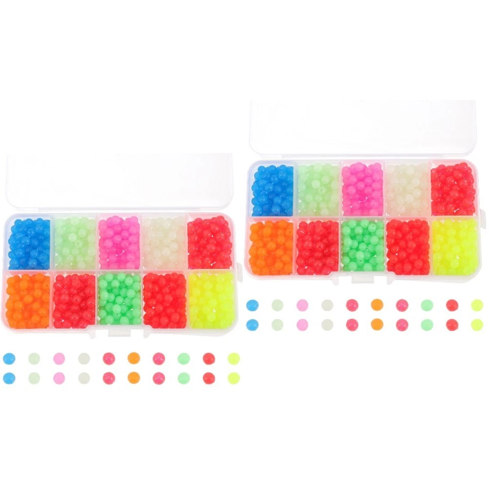 2000 Stcs Lure Perlen Nacht runde Schwimmer farbenfroh - Bild 2 von 4