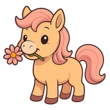 Funny Horse Cartoon Car Sticker 9x9cm - Funny Animal Sticker for Car