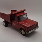 Vintage Tonka Jeep Pressed Steel Dump Truck Red Toy Vehicle Ages 4-11