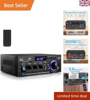 High-Fidelity 600W Bluetooth Verstärker mit Mikrofon - Perfekt für Karaoke Spaß