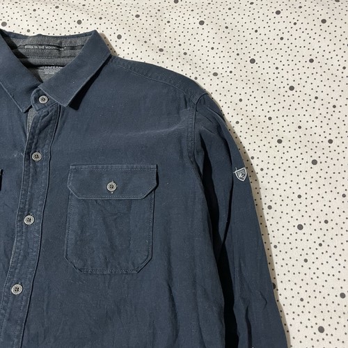 KUHL Descendr Flannel Men’s Medium Deep Abyss Blue - Picture 2 of 10