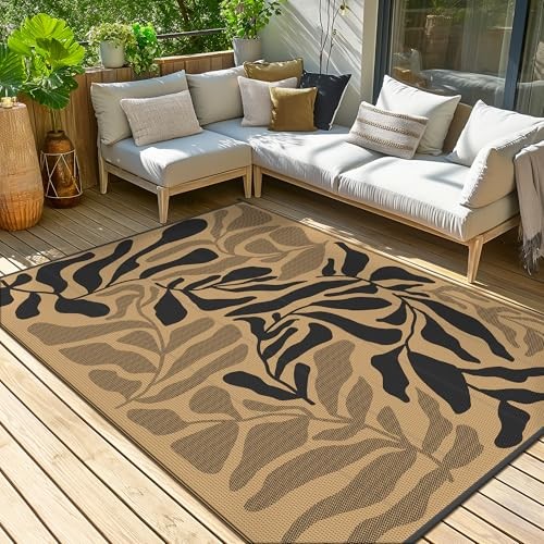 Outdoor Rug Waterproof for Patios Clearance Carpet, 6' x 9' Reversible - Picture 3 of 6