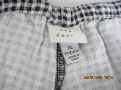Damenhose A New Day Gingham weites Bein Leinenmischung XL - Bild 6 von 12