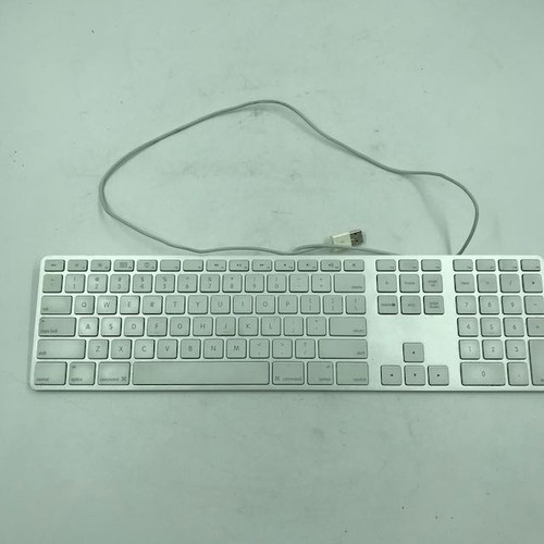 Apple A1243 USB Wired Ultra-Thin Aluminum Keyboard - Silver w/ Mouse A1152 - Picture 4 of 7