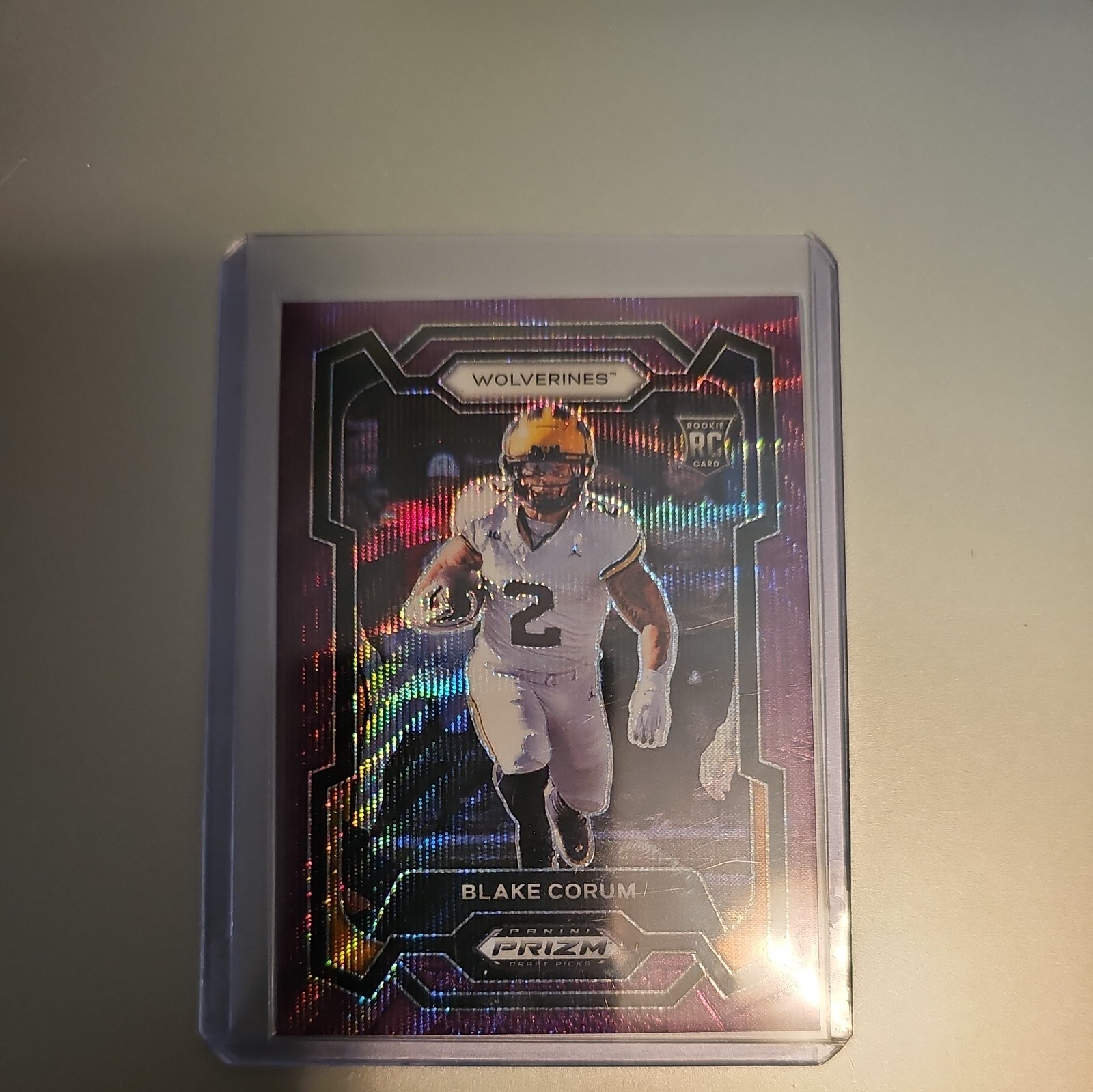 2024 Panini Prizm Draft Picks Blake Corum Wolverines Rams Purple Wave #128