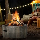 Outsunny Fire Pit with Spark Screen and Poker, 18" Wood-burning Brazier
