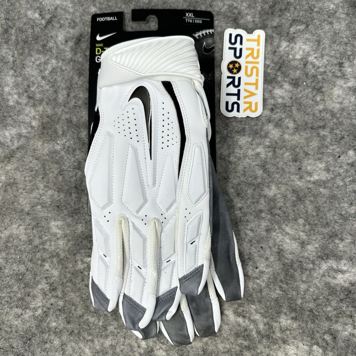 Nike D-Tack 6.0 Football Gloves Adult XXL White Padded