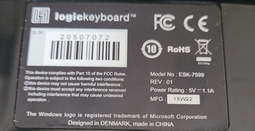 LogicKeyboard Large Print - Black on YellowNERO Slimline Keyboard - Picture 2 of 2