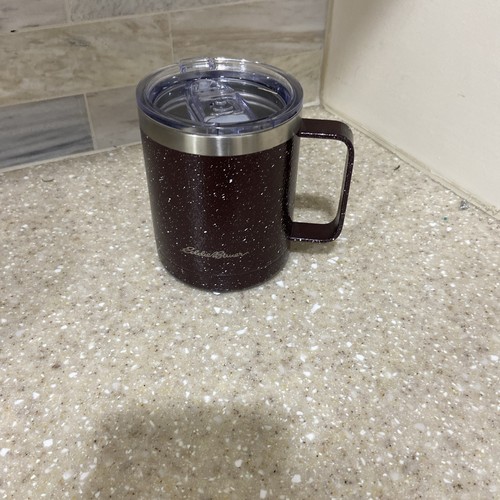 Eddie Bauer Insulated 12oz Windom Brown Speckle Camping Mug W/ Lid 48449 New Tag - Picture 3 of 4
