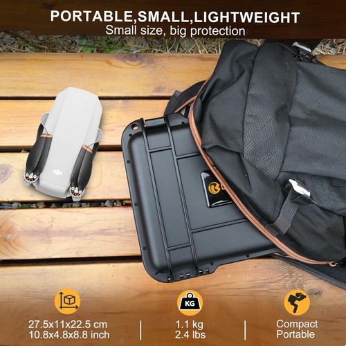Lekufee Portable Waterproof Hard Case for DJI Mini 4K,DJI Mini 2 SE,Mini 2 Drone - Picture 4 of 6