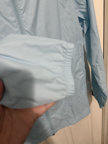 Columbia Girls' Switchback II Jacket Windbreaker Rain Sz L 14/16 Blue Hooded - Picture 3 of 5