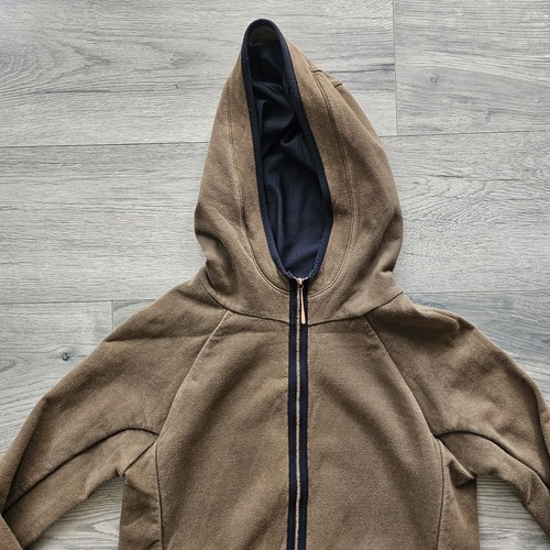 Sudadera con Capucha Deportiva Jigsaw Para Mujer Talla XS Caqui Cremallera Completa Excelente Estado - Imagen 2 de 10