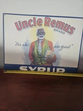 Uncle Remus Vintage Syrup Metal Tin Sign Made in USA