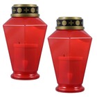  2 Stück LED-Kerzenlichter für Gartendekoration und Friedhofsdekoration,