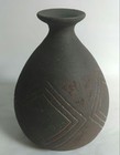 Mashiko Céramique Sake Bouteille Tokkuri Buvant Vessel Japonais Poterie Marron