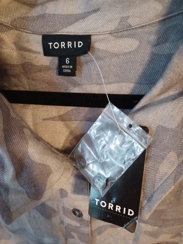 Torrid 6 Camouflage Flanellhemd Neu mit Etikett - Bild 2 von 6