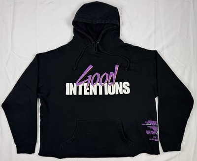 Vlone x Nav  Good Intentions  Hoodie Size X-Large XL Dove Graphic Cropped