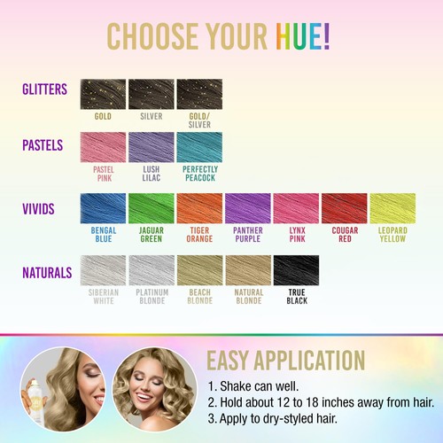 Punky Temporary Hair Highlight Spray, Beach Blonde, 3.5 oz, 1-Pack - Picture 5 of 6