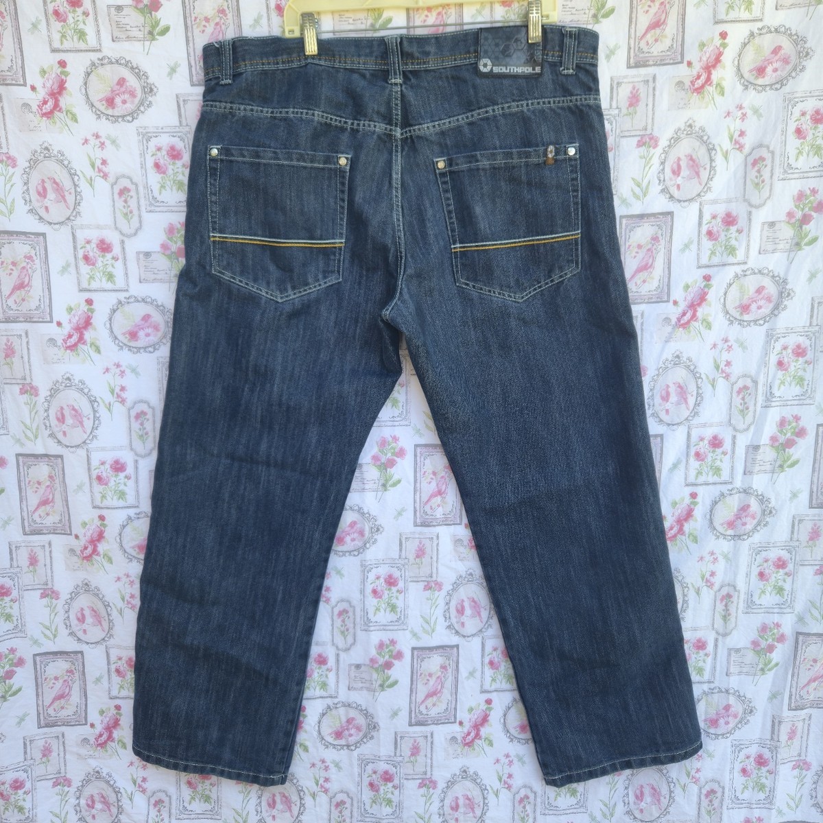VTG Southpole Men Dark Wash Baggy Jeans Skater Y2K HipHop Relaxed